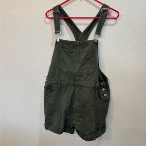 Green Denim Overalls